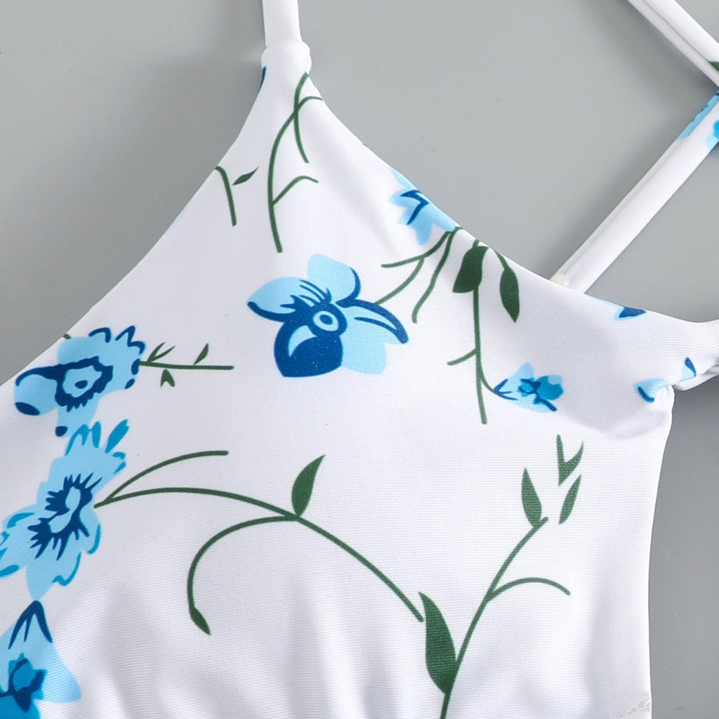 Damen Bikiniset mit verstellbaren Trägern und floralem Musterdruck Drune