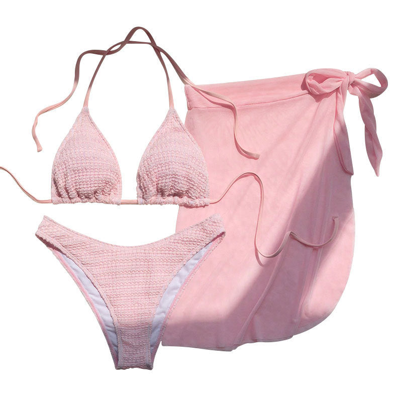 Damen Badeanzug-Set mit Spitzen-Details und schickem Wickelrock Drune