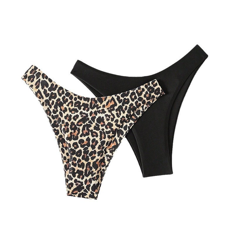 Damen Bikinihose mit sexy V-Ausschnitt und hohem Beinausschnitt Drune
