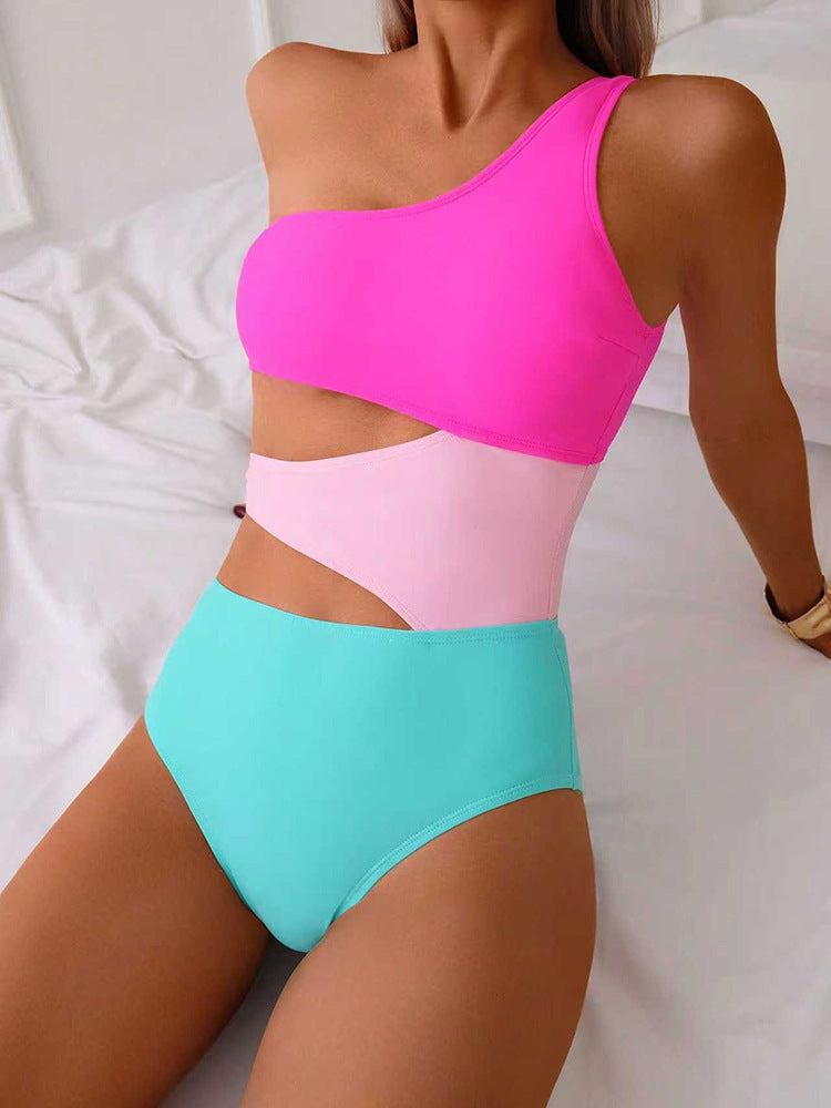 Damen Cut-Out Badeanzug mit asymmetrischem Design Drune