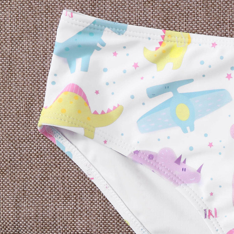 Damen Bunt bedruckter Bikini mit sportlichem Schnitt und breiten Trägern Drune