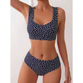 Damen Bikini-Set mit hohem Bund und breiten Trägern Drune