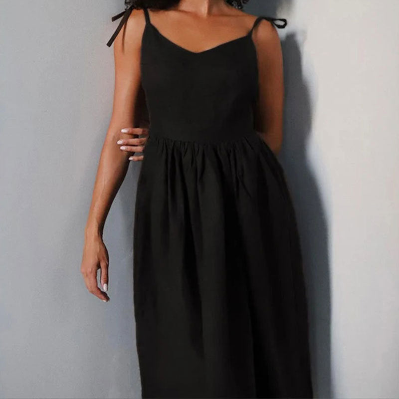 Damen Maxikleid mit verstellbaren Trägern und eleganter Taillierung Drune