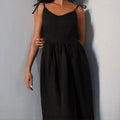 Damen Maxikleid mit verstellbaren Trägern und eleganter Taillierung Drune