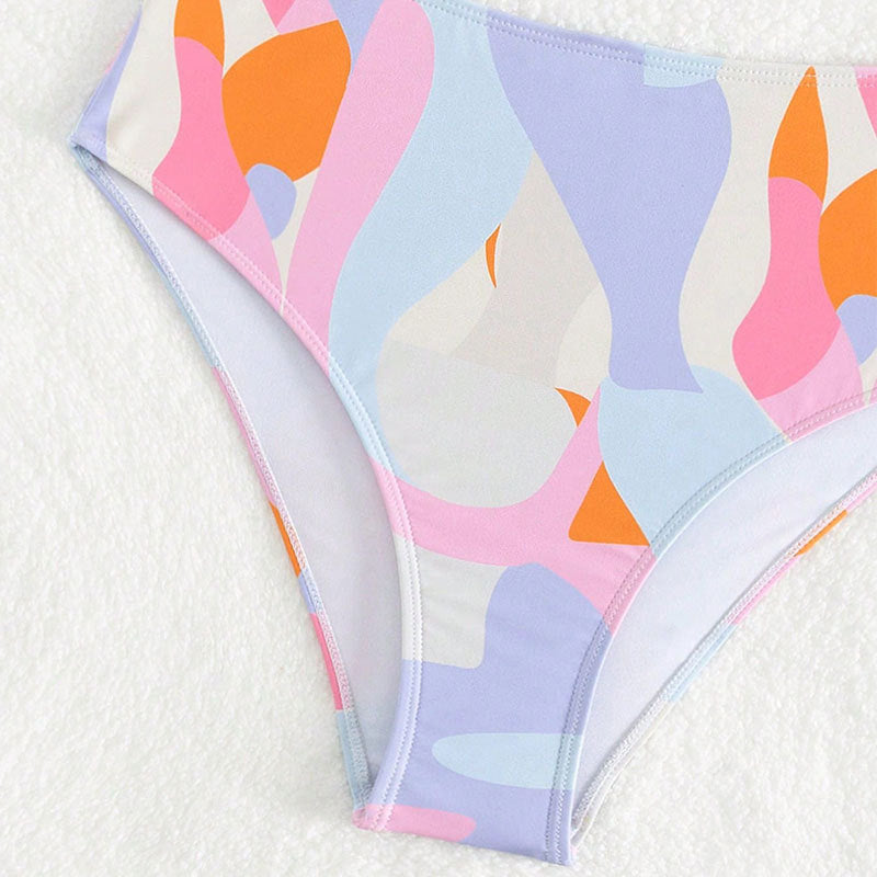 Damen Bikini-Set mit verspieltem Schnitt und hohem Taillendesign Drune