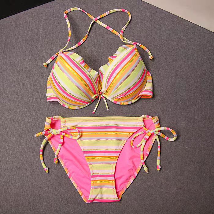 Damen Bikini-Set mit verspieltem Bindesystem und elegantem Volant Drune