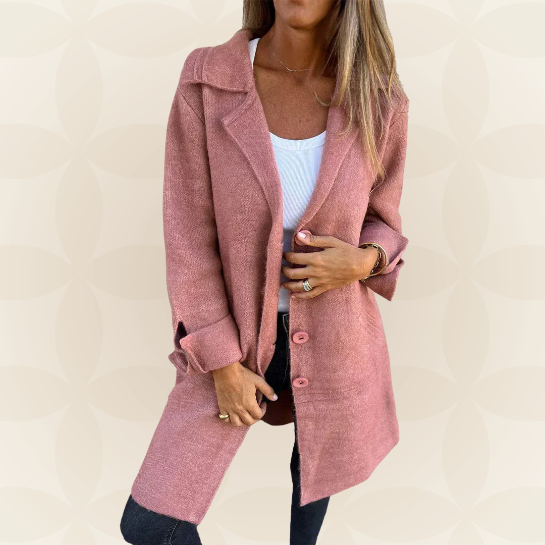 LIV / JACKE AUS WEICHEM STOFF MIT KNOPFVERSCHLUSS