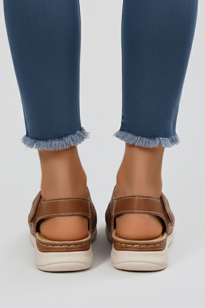 Damen Offene Zehenpartie Riemchen Sommer Sandalen