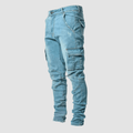Rex | Herren Cargo Jeans Stretch Slim Fit Arbeitshose Denim