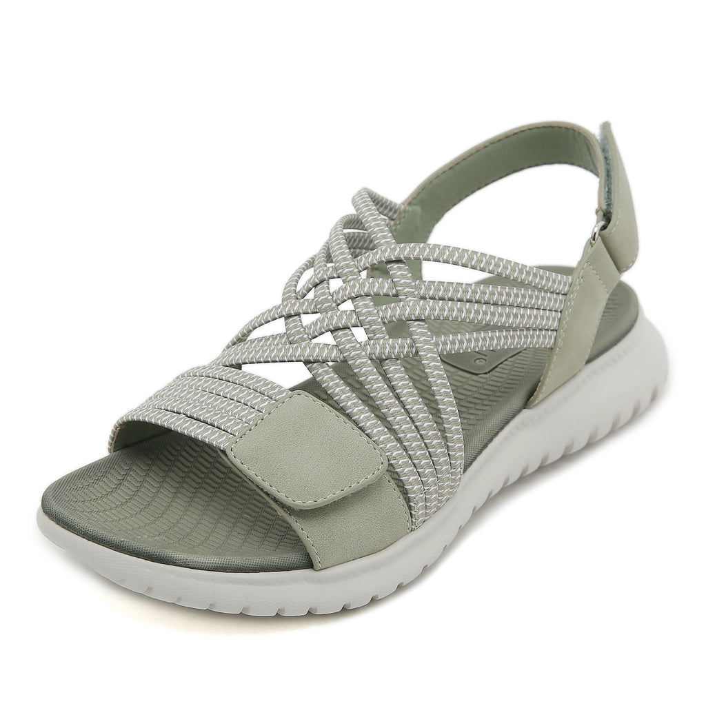 Orthopädische Sandalen Damen | Elastische Flechtriemen & Leichtsohle