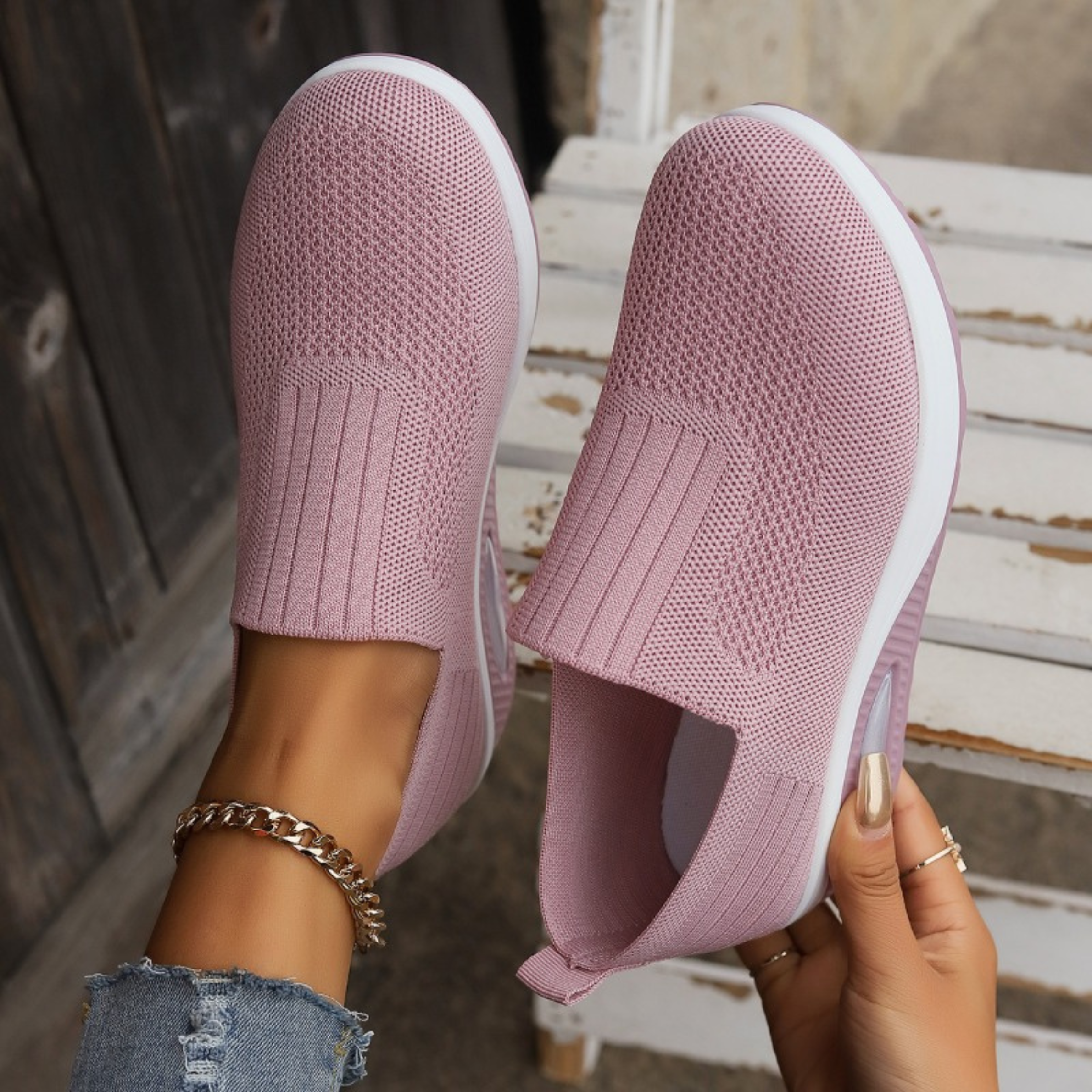 Orthopädische Schuhe zur Schmerzlinderung Damen | Dämpfende Sohle & Leichtes Reinschlüpfen