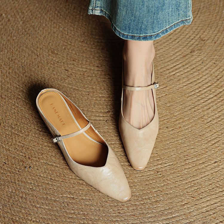 Orthopädische Damen Ballerinas mit Knöchelriemen und Arch Support