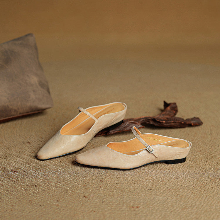 Orthopädische Damen Ballerinas mit Knöchelriemen und Arch Support