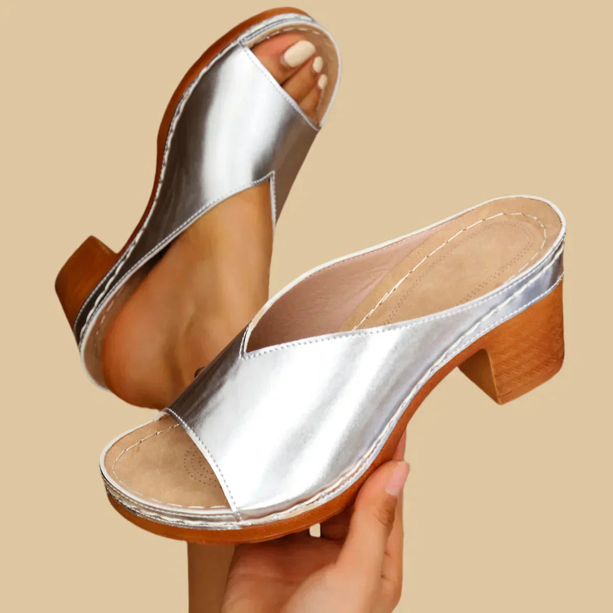 Orthopädische Sandalen Damen mit Dickem Absatz – Stilvolle Sommerschuhe für Komfort und Eleganz