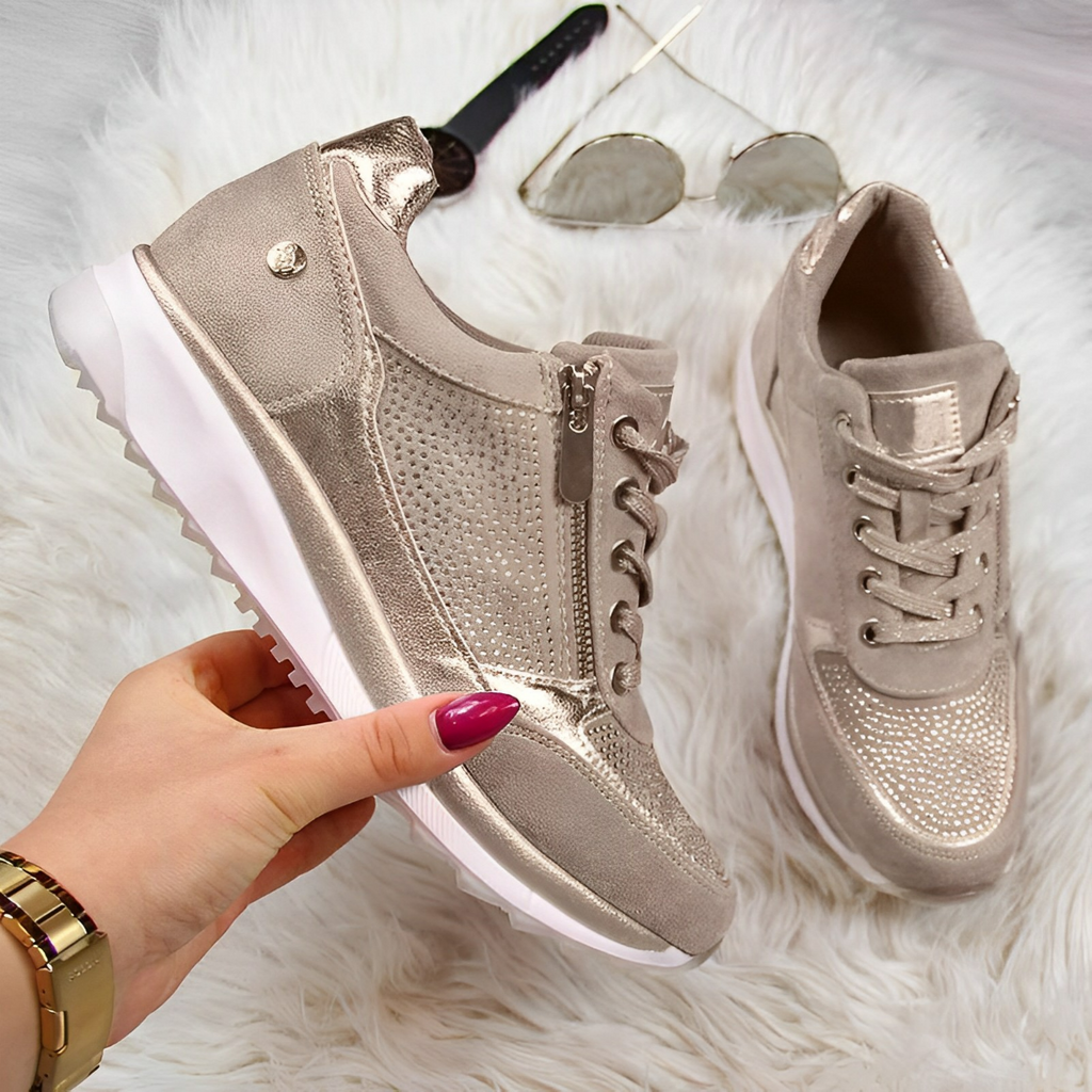 Orthopädische Sneakers mit Reißverschluss und archsupport für jeden Anlass