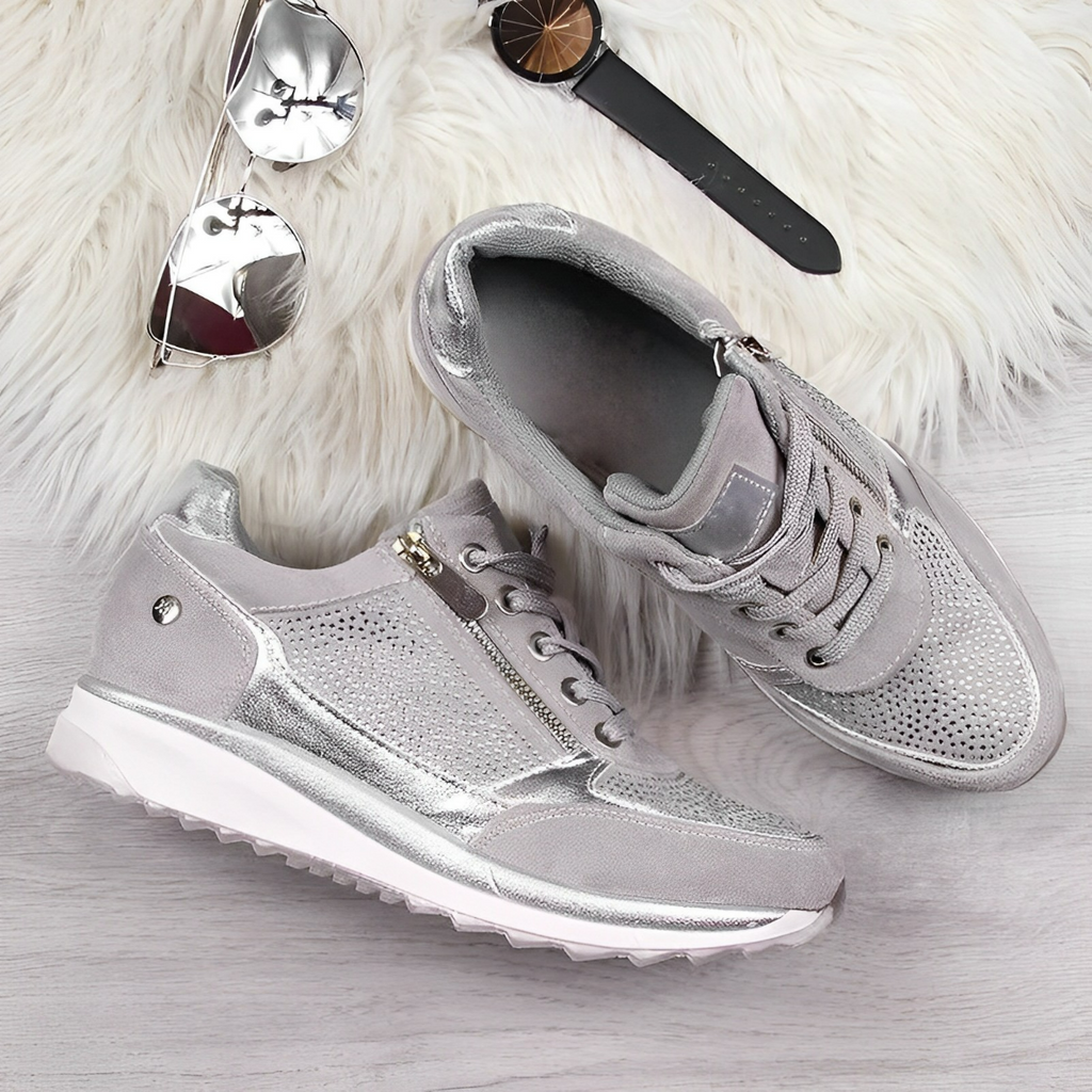 Orthopädische Sneakers mit Reißverschluss und archsupport für jeden Anlass