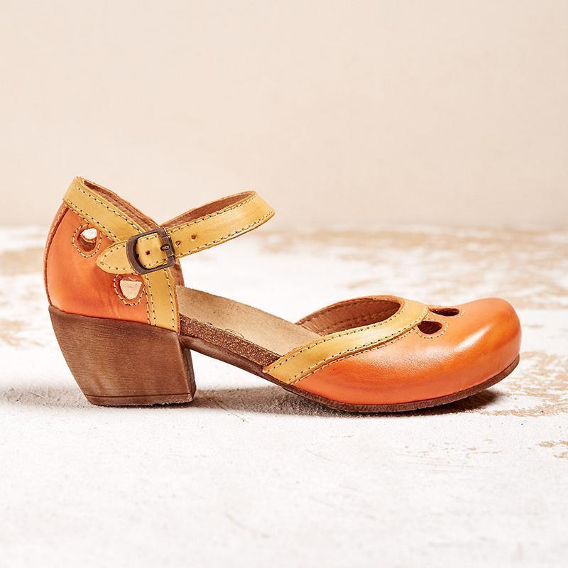 Orthopädische flache Damensandalen mit niedrigem Absatz für optimalen Komfort