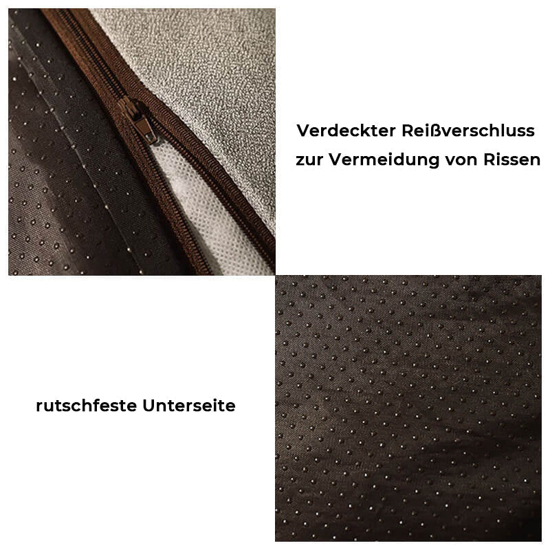 Orthopädisches Hundebett groß & dick – mit Nackenstütze, abnehmbarem waschbarem Bezug, ideal für große Hunde