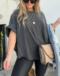 Oversized T Shirt Damen | Nieten-Detail & Edgy Style