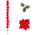 Poinsettia Glow | LED-Sternengirlande für die Weihnachtsdekoration