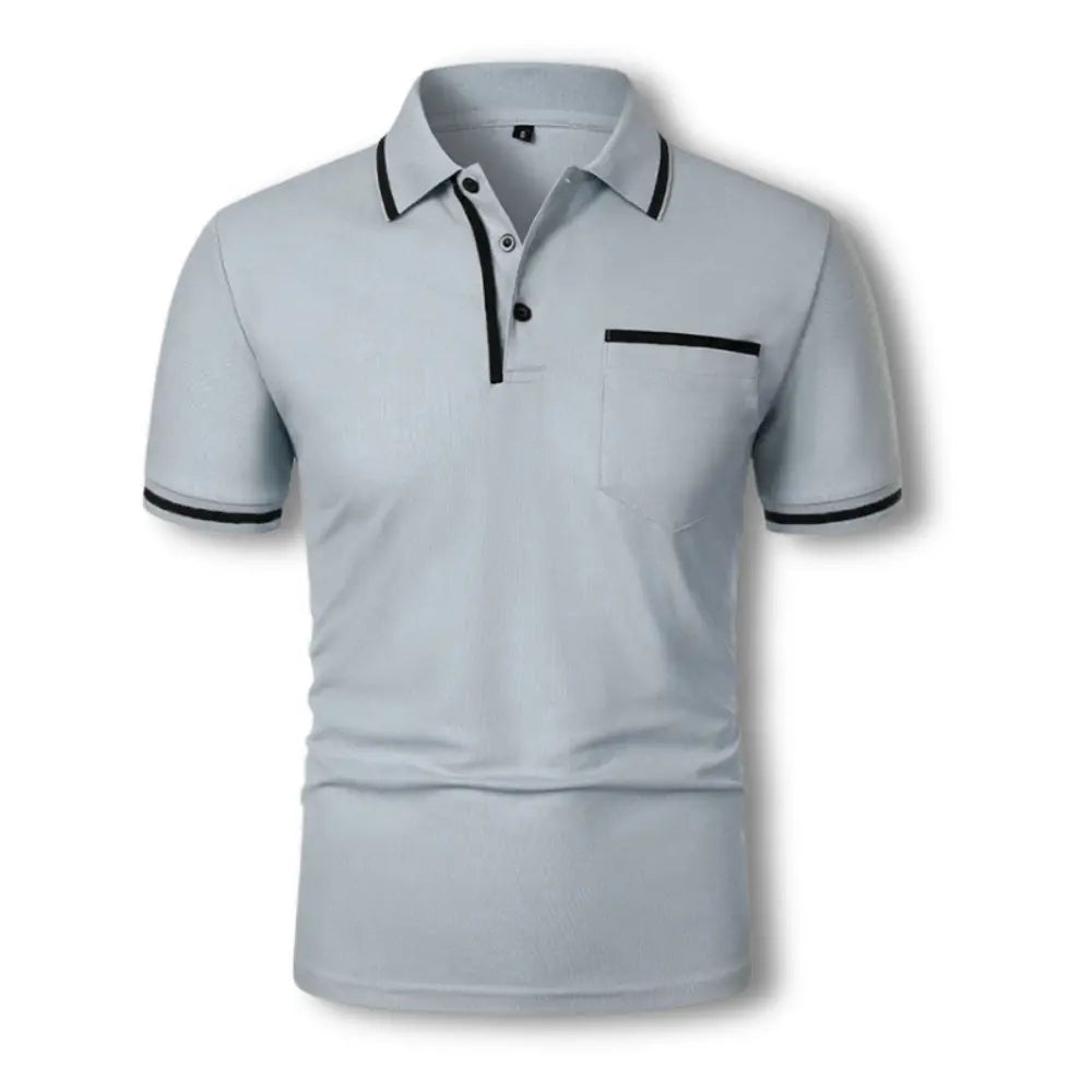 Dante | Herren Kurzarm Poloshirt Slim Fit Kontraststreifen Brusttasche