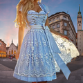 Premium Damen-Trachten mit Schürze und Bluse Oktoberfest Dirndl