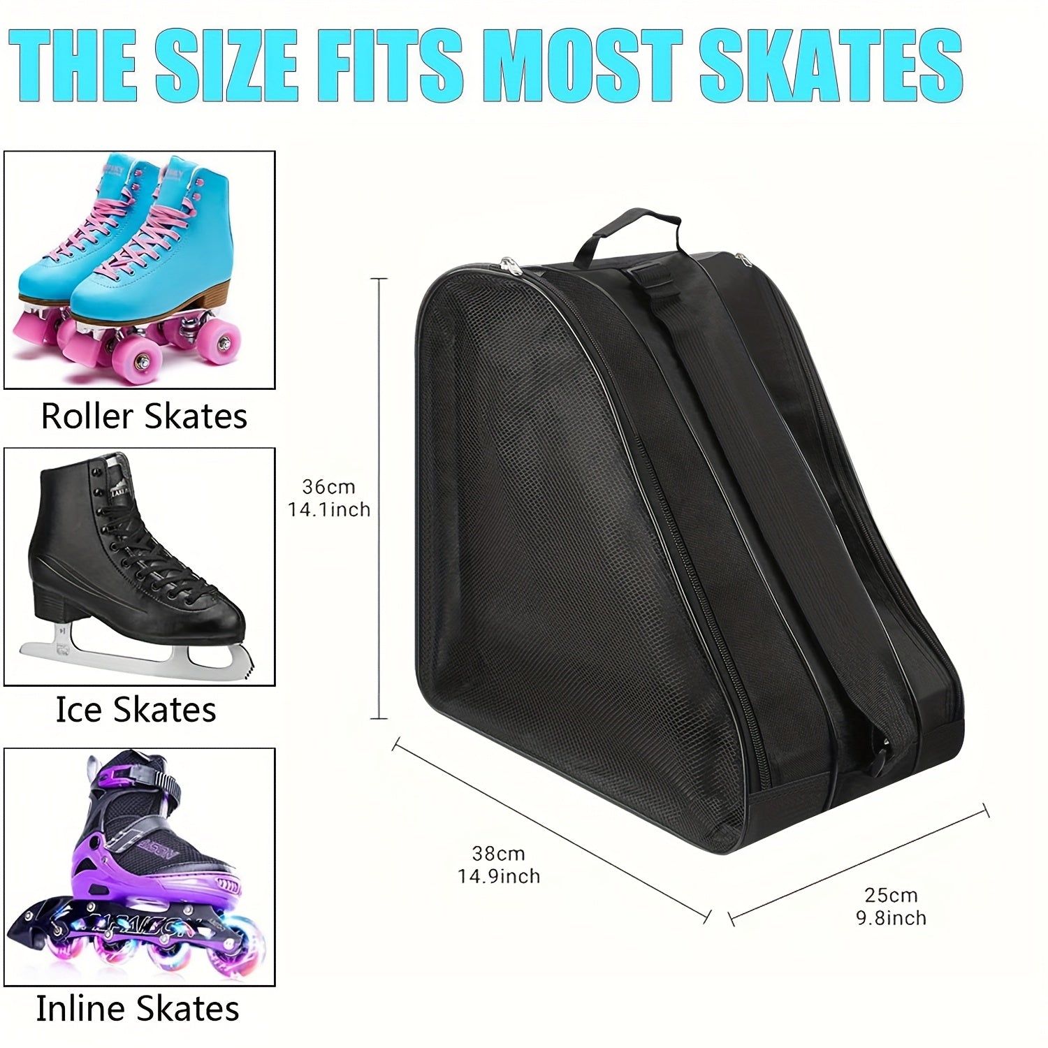 ProGlide Skatebag – Praktische Aufbewahrungstasche für alle Arten von Schlittschuhen