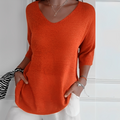 Pullover Damen | Langer Schnitt & V-Ausschnitt