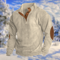 Pullover Herren | Knopfleiste & Ellenbogen-Patches