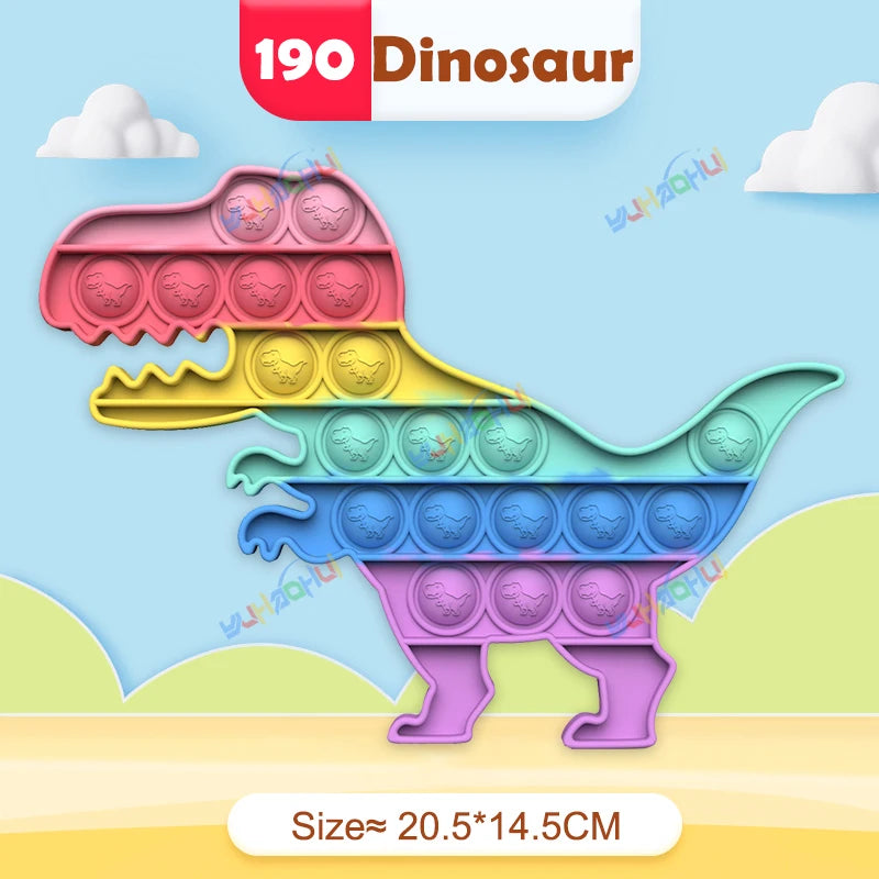 Regenbogen-Pop-Fidget-Toy – Sensorisches Silikonspielzeug zur Stressbewältigung, Konzentrationsförderung und zum Spielen für Kinder und Erwachsene