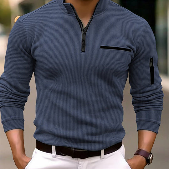 Reißverschluss Pullover Herren | Sportlich Elegant mit Stehkragen