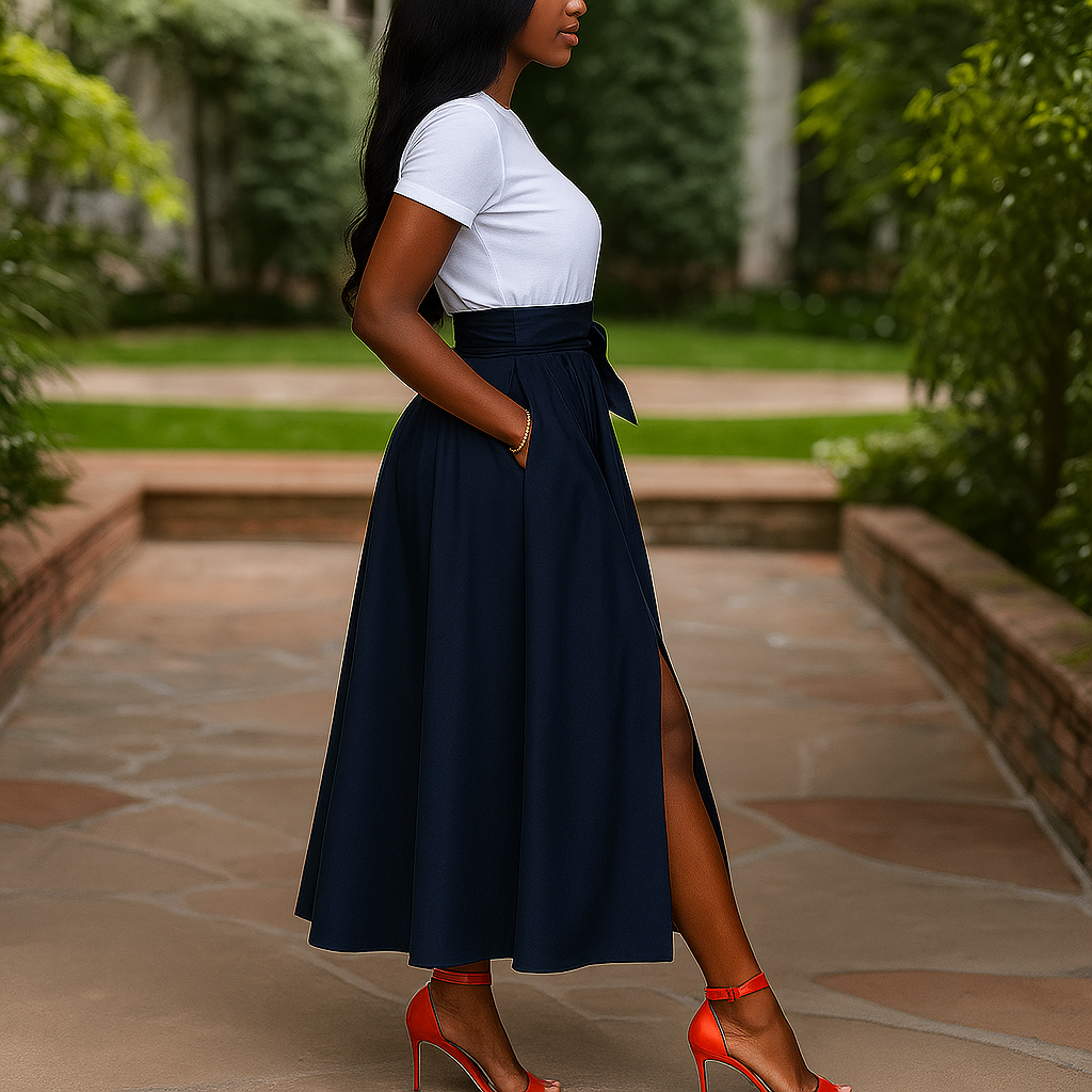 Röcke Damen | Hoher Bund & Bindegürtel