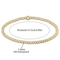 Chic 18K Gold Türkis Perlenarmband