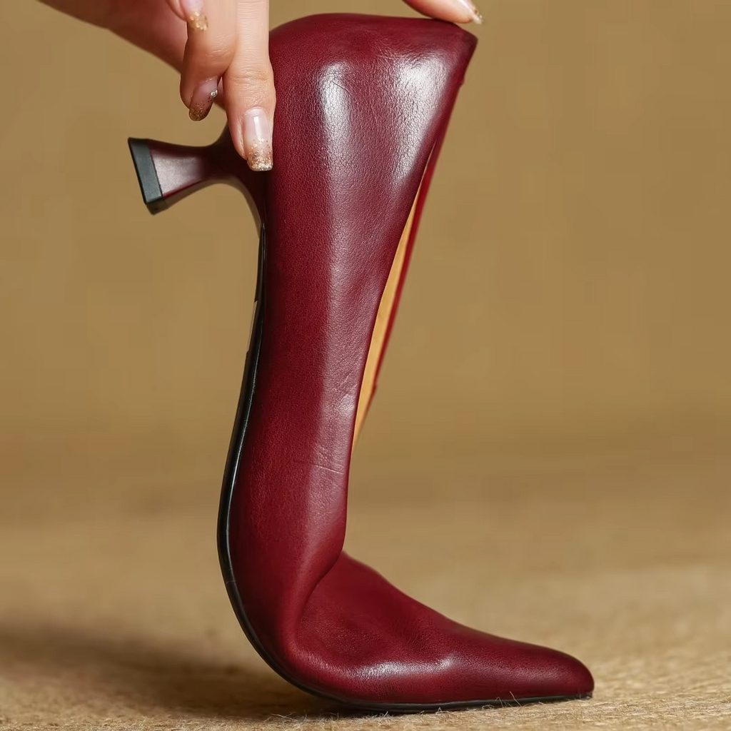 Damen Sommer Spitze Slip-On Kitten Heels