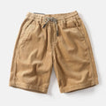 Herren Lässig Strukturiert Kordelzug Shorts