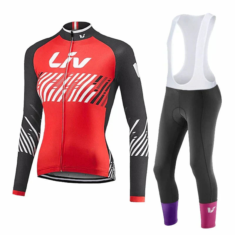 LIV V2 | PRO Winter-Radsportbekleidung für Frauen mit Trägerhosen