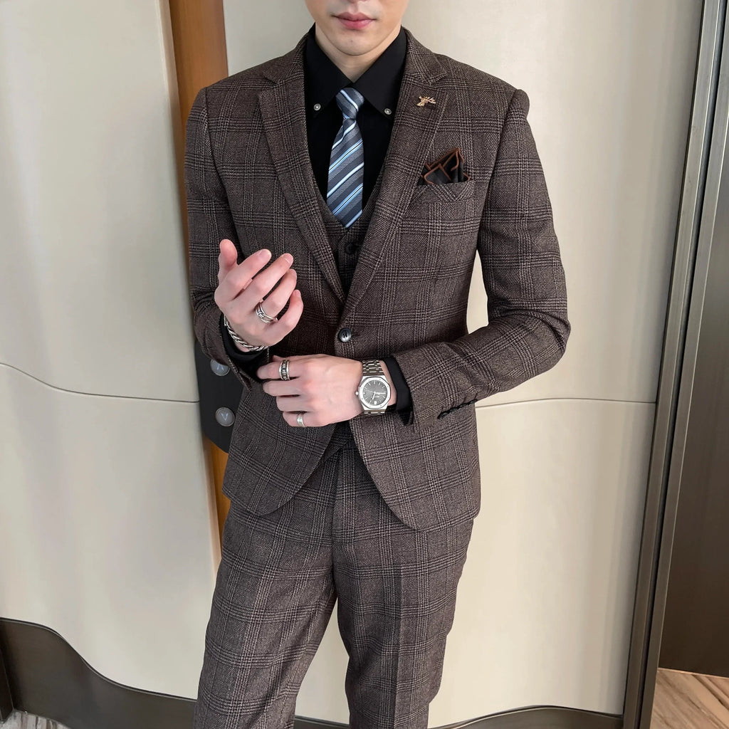 Shelby™ 3-teiliger Anzug in Premium-Schneiderei / Die Wahl des Mannes, der Respekt und Stil ausstrahlt!