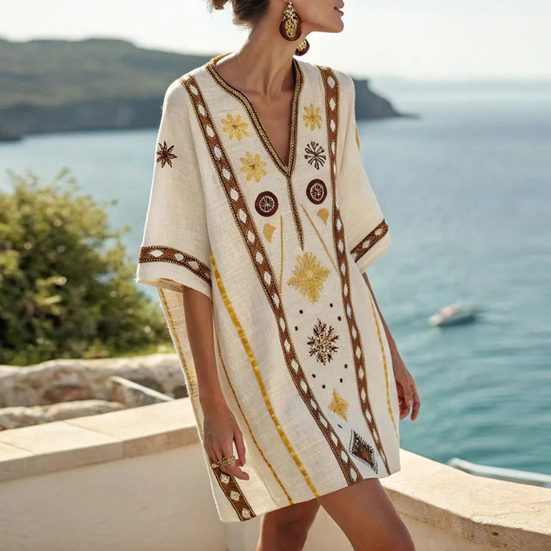 Vera - Stilvolles und Bequemes Strandkleid für Sommertage