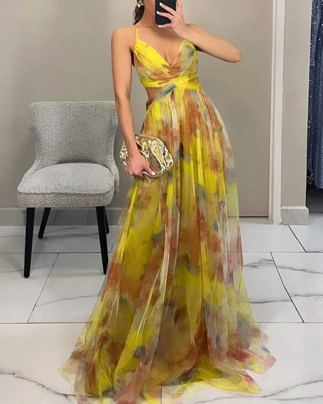 DELACROIX | MAXIKLEID „ÉLÉGANCE FLORALE“ (LIMITIERTE AUFLAGE!)