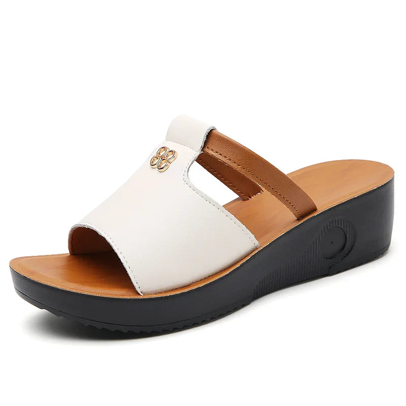 Damen Stylische Slingback Plateau Sandalen