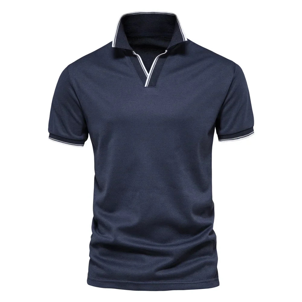 BENJAMIN™ | HERREN-POLOHEMD MIT V-AUSSCHNITT
