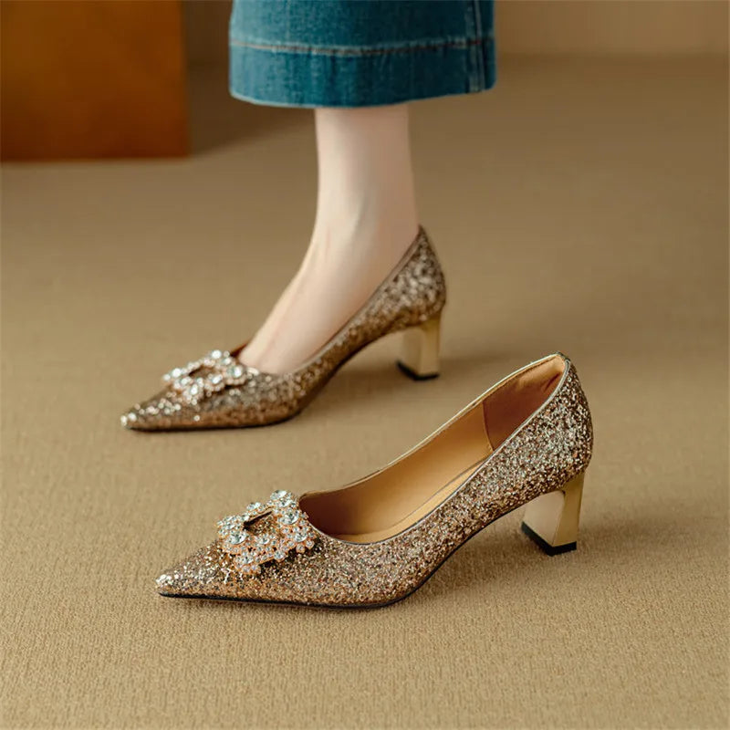 Katrien | Glitzer-Pumps