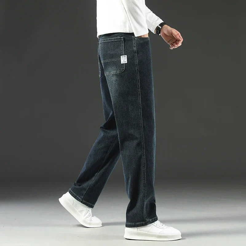 Herren Casual Gerade Jeanshose