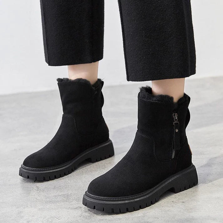 Sommerfeld™ | Gefütterte Winterstiefel mit Seitlichem Reißverschluss