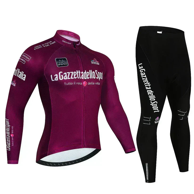 Giro d’Italia | Professionelles Langarm-Radtrikot – Version mit Fleece-Futter
