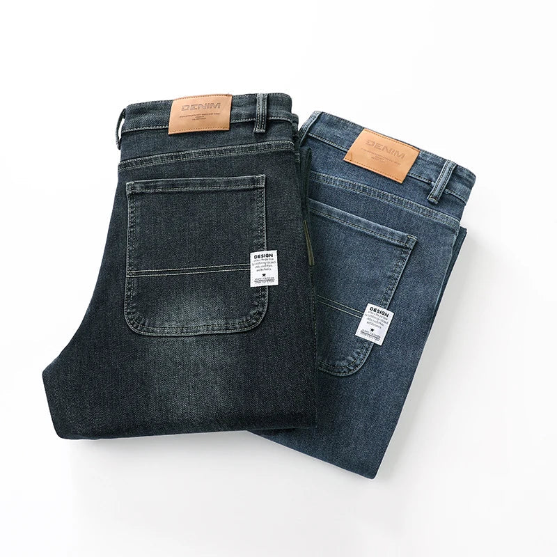 Herren Casual Gerade Jeanshose