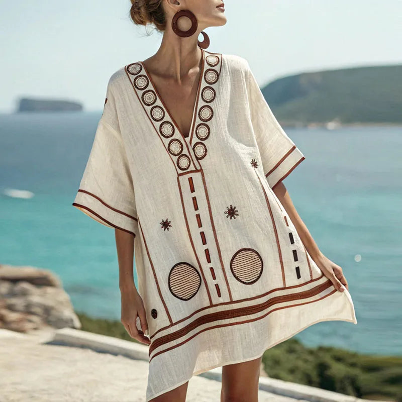 Ida - Stilvolles und Bequemes Strandkleid für Sonnige Tage