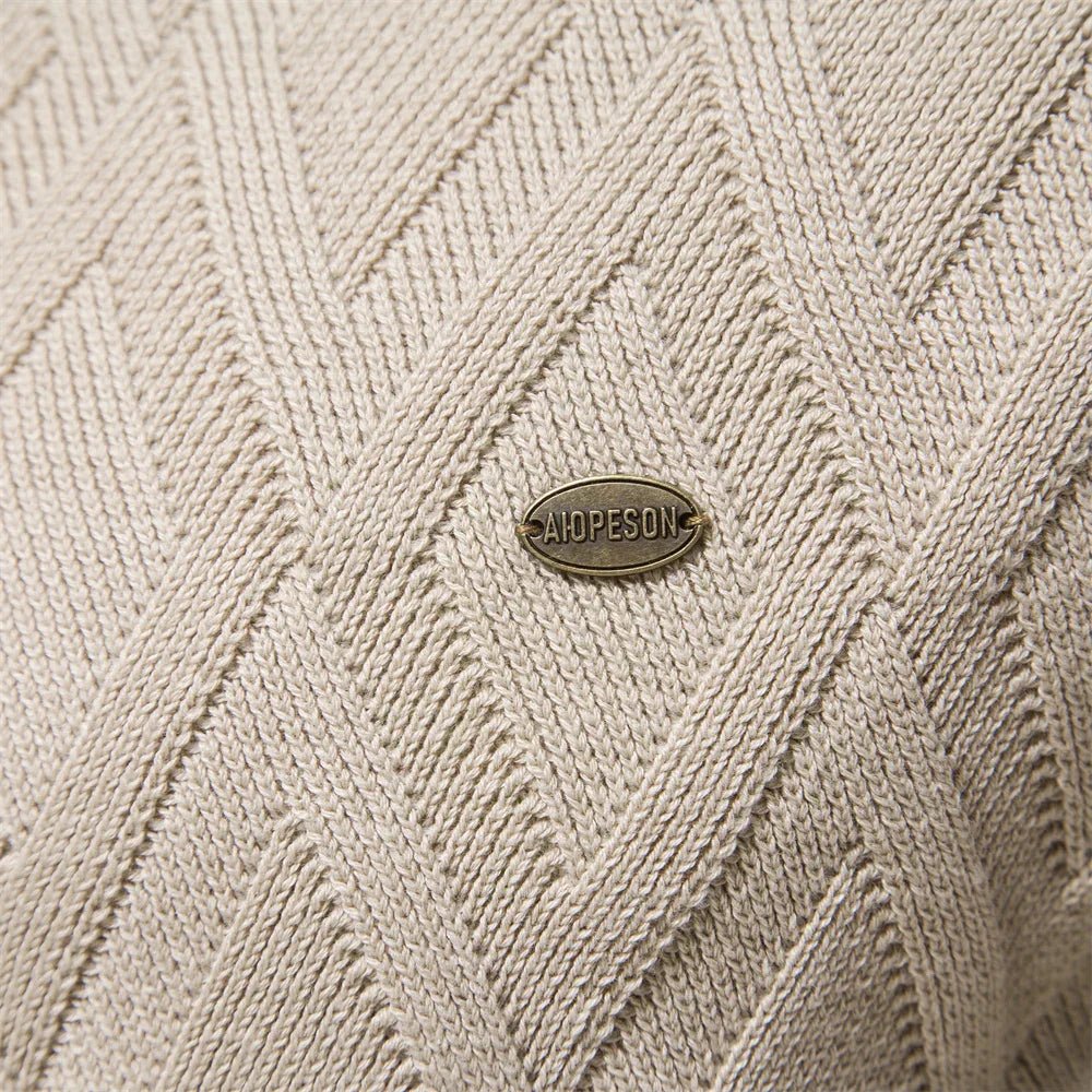 THEODOR | HERRENPULLOVER MIT RAUTENMUSTER