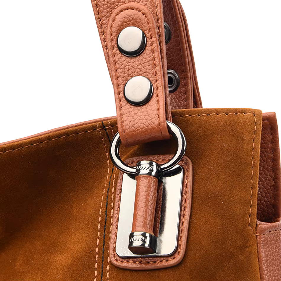 Damen Klassische Gefranste Schultertasche mit Quasten