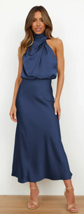 Luna - Maxikleid mit Drapierung
